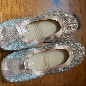 Glittery ballerina flats